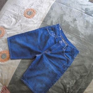 high rise levi's jean shorts